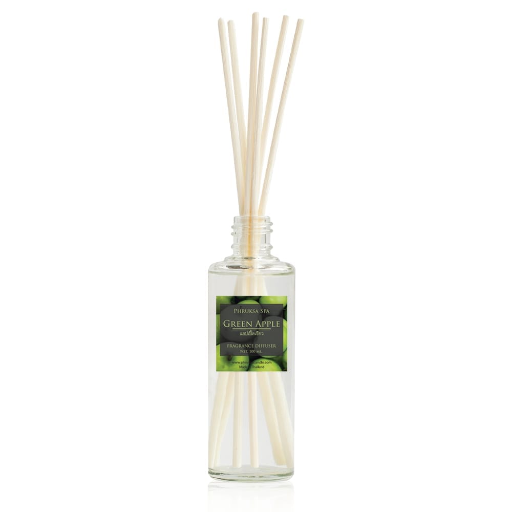 ก้านไม้หอมปรับอากาศ PHRUKSA SPA รีฟิล ขนาด 100 มล.  กลิ่น GREEN APPLE